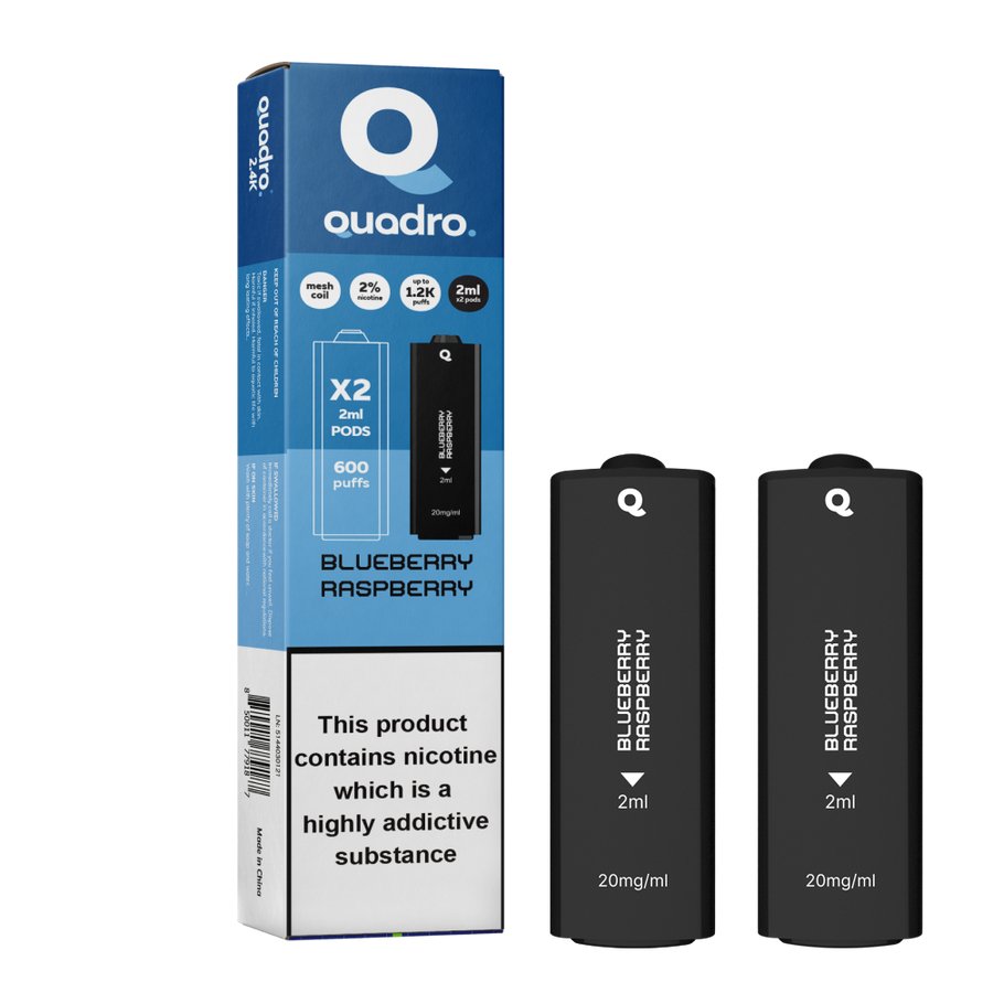 4 in 1 Quadro Replacement Pods - 2400 Puffs | Box of 10 – Direct Vape ...